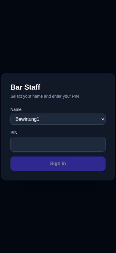 Staff login